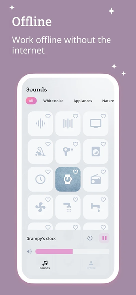 Baby sleep sounds White noise - عکس برنامه موبایلی اندروید