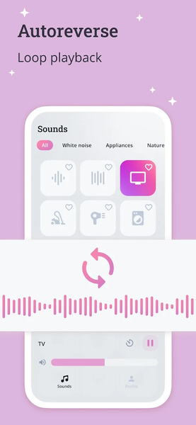 Baby sleep sounds White noise - عکس برنامه موبایلی اندروید