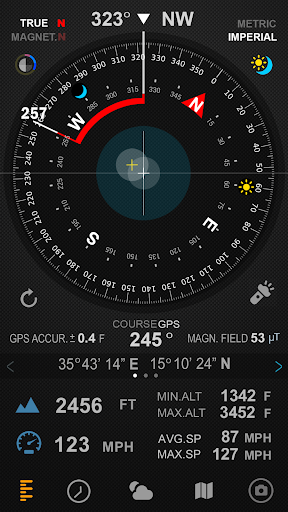 Compass 54 (All-in-One GPS, Weather, Map, Camera) - Image screenshot of android app