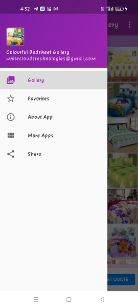 Colorful Bedsheet Gallery - Image screenshot of android app