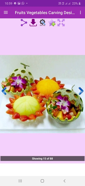 Fruits Vegetables Carving - Image screenshot of android app