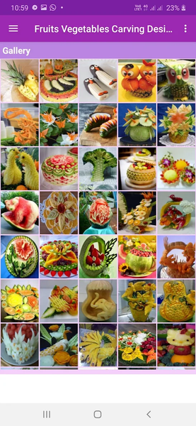 Fruits Vegetables Carving - Image screenshot of android app