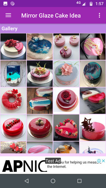 Mirror Glaze Cake Idea Gallery - Image screenshot of android app
