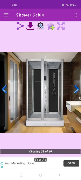 Shower Cabin Designs Gallery - Image screenshot of android app