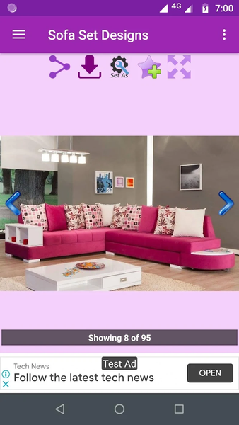 Sofa Set Designs Gallery - Image screenshot of android app