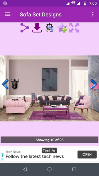 Sofa Set Designs Gallery - Image screenshot of android app