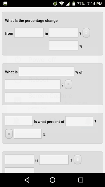 Percentage Calculator - Image screenshot of android app