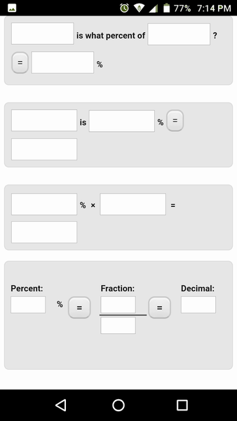 Percentage Calculator - Image screenshot of android app