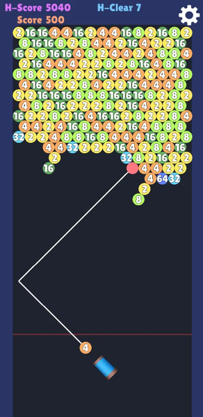 Bubbleshooter2048 - Gameplay image of android game