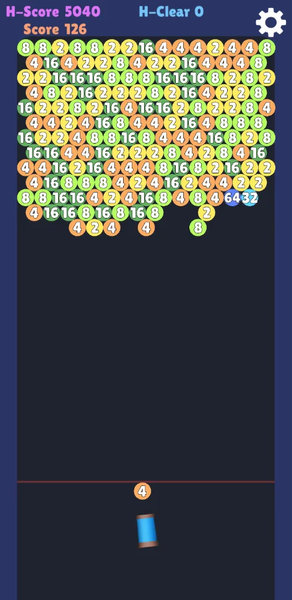 Bubbleshooter2048 - Gameplay image of android game
