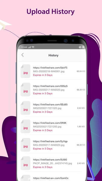 LinkFileShare: Send via link - Image screenshot of android app