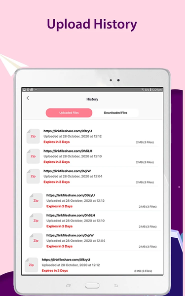 LinkFileShare: Send via link - Image screenshot of android app
