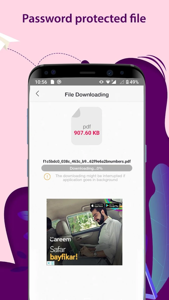 LinkFileShare: Send via link - Image screenshot of android app