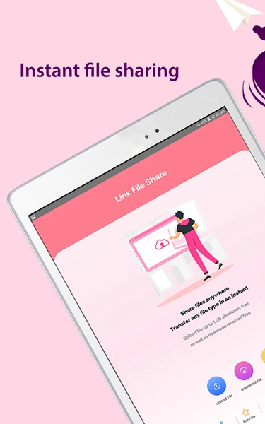 LinkFileShare: Send via link - Image screenshot of android app