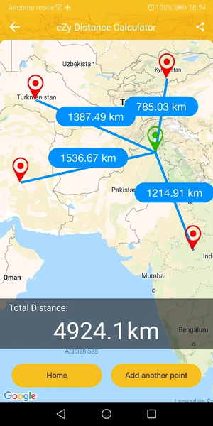 eZy Distance Calculator - Image screenshot of android app