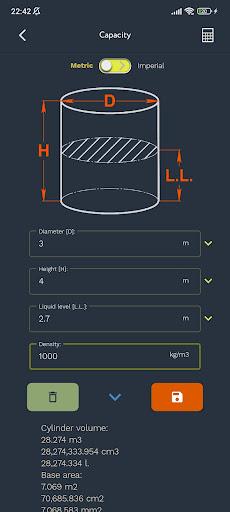 Tank volume - عکس برنامه موبایلی اندروید