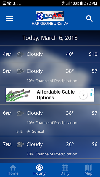 WHSV-TV3 Weather - Image screenshot of android app