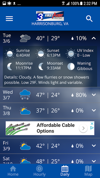 WHSV-TV۳ Weather - عکس برنامه موبایلی اندروید