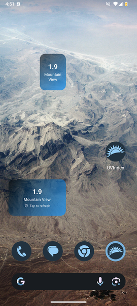 UV Index Widget - عکس برنامه موبایلی اندروید