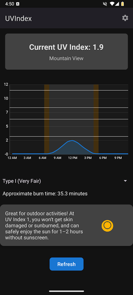 UV Index Widget - عکس برنامه موبایلی اندروید