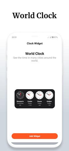 Clock Widget iOS 15 - عکس برنامه موبایلی اندروید