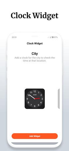 Clock Widget iOS ۱۵ - عکس برنامه موبایلی اندروید