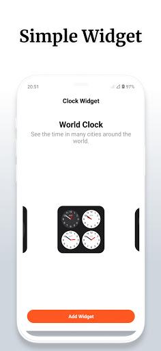 Clock Widget iOS ۱۵ - عکس برنامه موبایلی اندروید