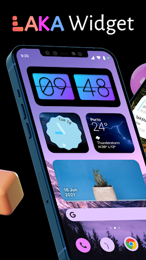 Laka Widgets: Widget OS 18 - Image screenshot of android app