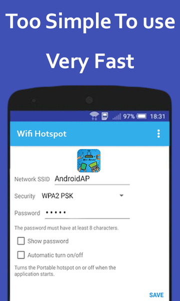 Mobile Wifi Hotspot Router Fas - Image screenshot of android app