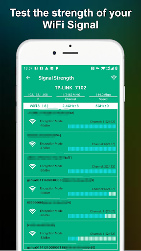 WiFi Signal Strength Meter - Image screenshot of android app