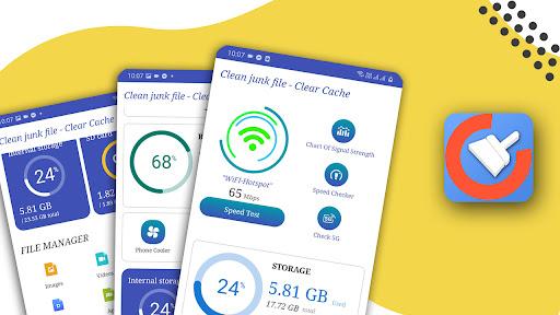 Clean junk file - Clear Cache - عکس برنامه موبایلی اندروید