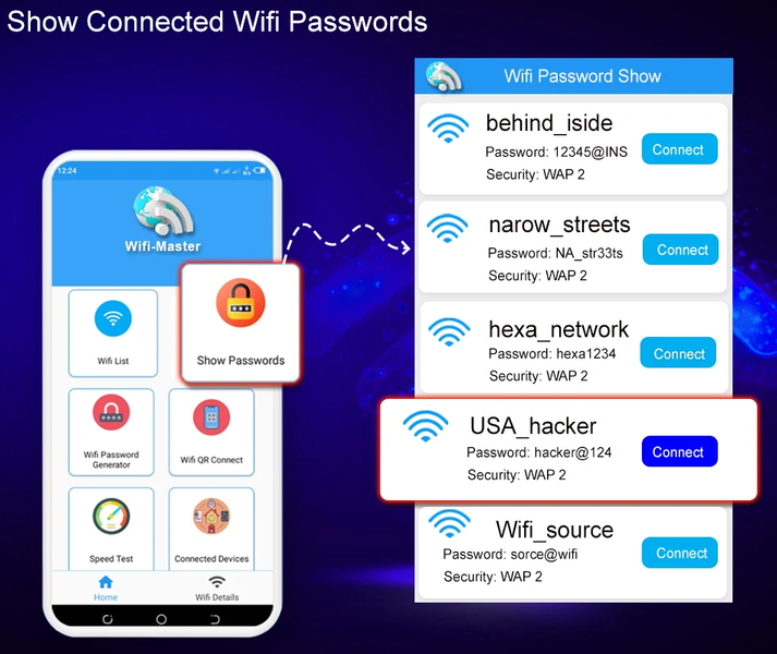 WiFi Password Show-WiFi Master - عکس برنامه موبایلی اندروید