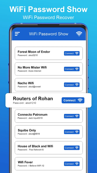 Wifi Password Show - عکس برنامه موبایلی اندروید