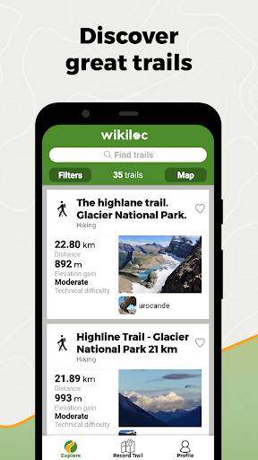 Wikiloc - Trails of the World - عکس برنامه موبایلی اندروید