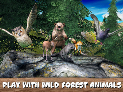 Wild Forest Survival: Animal Simulator - Gameplay image of android game