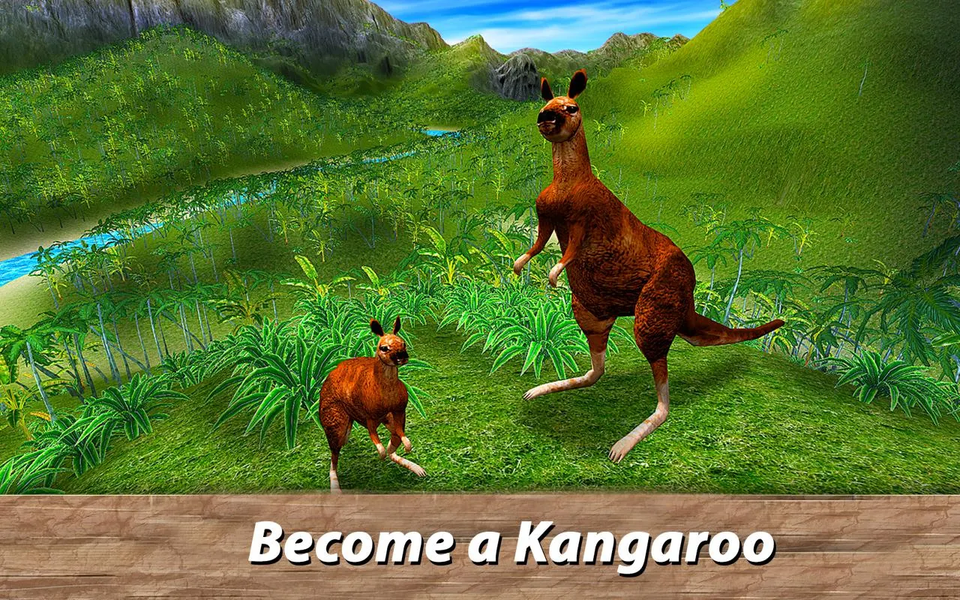 Kangaroo Family Simulator - hop to Australia! - Gameplay image of android game