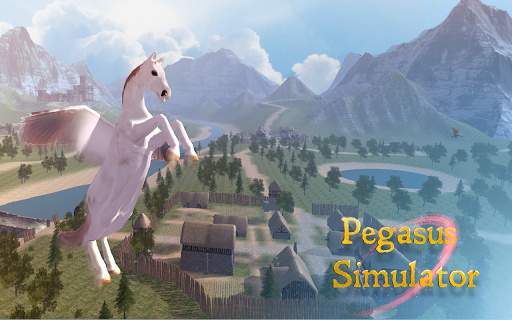 Pegasus Flying Horse Simulator - Gameplay image of android game