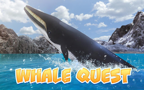 Ocean Whale Simulator Quest - Gameplay image of android game