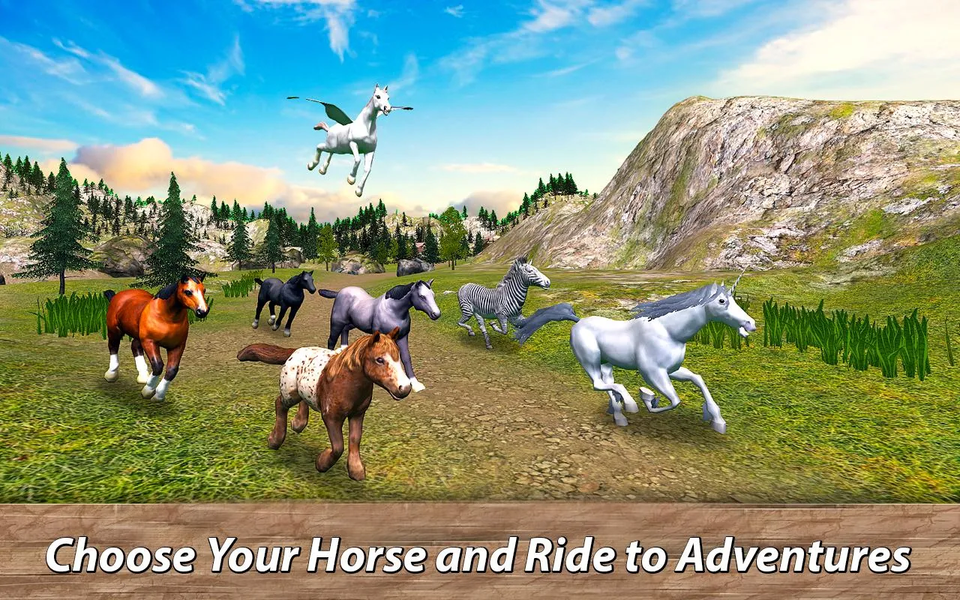 World of Wild Horses: Survival Simulator - Gameplay image of android game