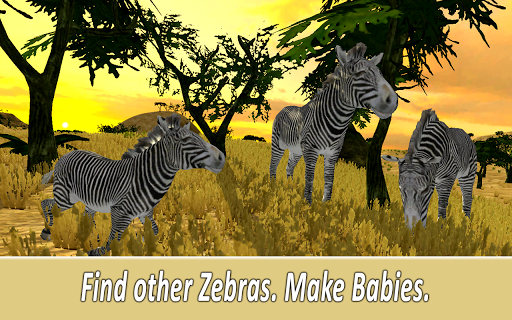 Zebra Family Simulator - Gameplay image of android game