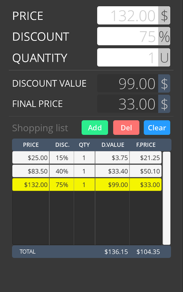 Easy Sales Discount Calculator - Image screenshot of android app