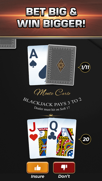 Classic Blackjack 21 - Casino - Gameplay image of android game