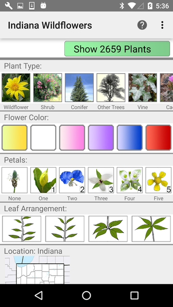 Indiana Wildflowers - Image screenshot of android app