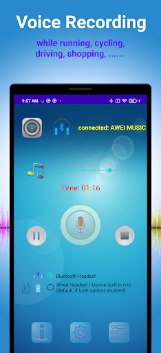 Earbuds Voice Recorder - Image screenshot of android app
