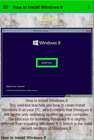 How to Install Windows 8 - عکس برنامه موبایلی اندروید