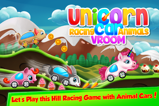 Unicorn Racing Cars Animals Vroom - Image screenshot of android app