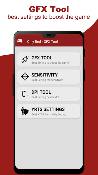 Only Red - Headshot & GFX Tool - عکس برنامه موبایلی اندروید