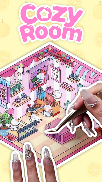 Cozy Room-Sticker Games - Gameplay image of android game