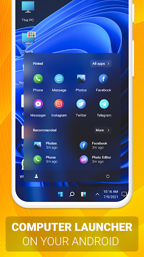 Computer Launcher: PC Theme Emulator on Android - عکس برنامه موبایلی اندروید