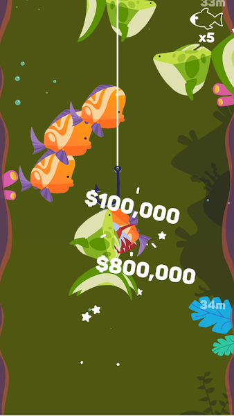 Tiny Fishing - Gameplay image of android game